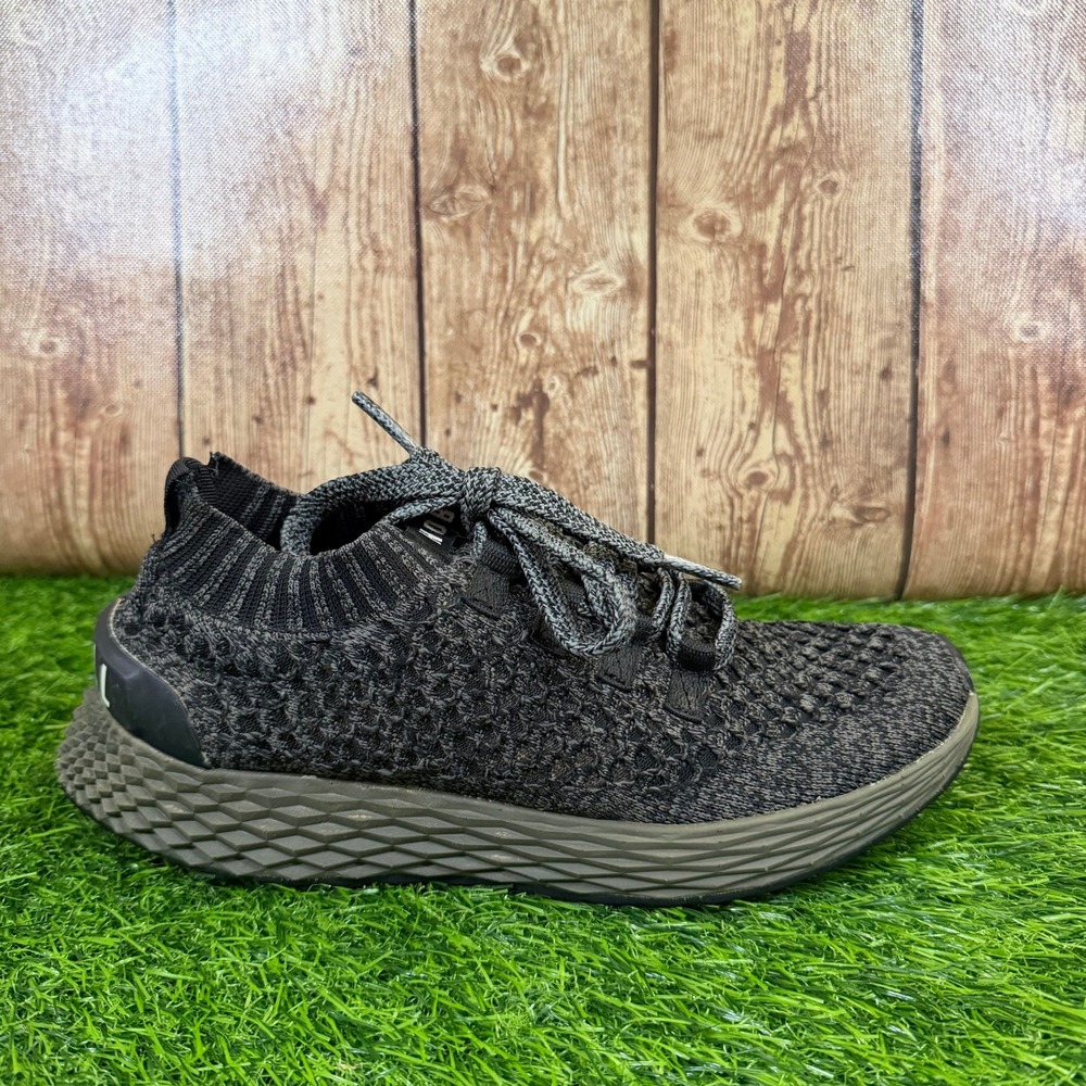 NOBULL Knit Runner Athletic Shoes Kids 5.5 Black Grey Lightweight Breathable